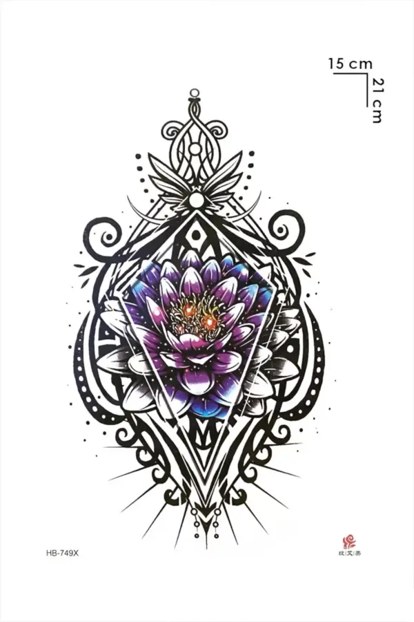 Çiçek Motifli Geçici Dövme Tattoo