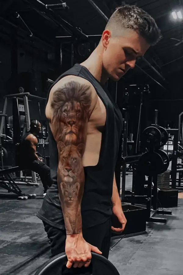 Geçici Aslan Kol Dövme Tattoo