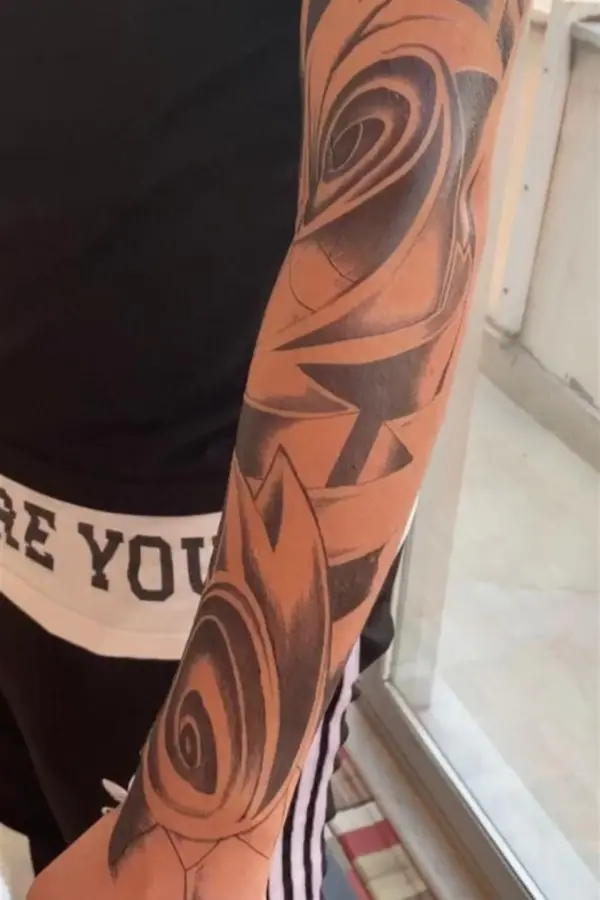 Geçici Çiçek Kol Dövme Tattoo