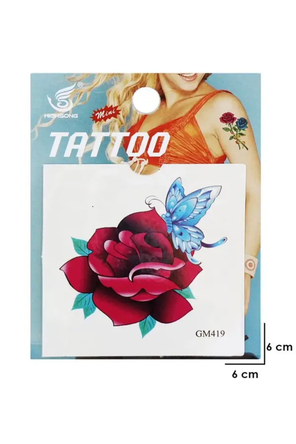 Geçici Çiçek Mini Dövme Tattoo