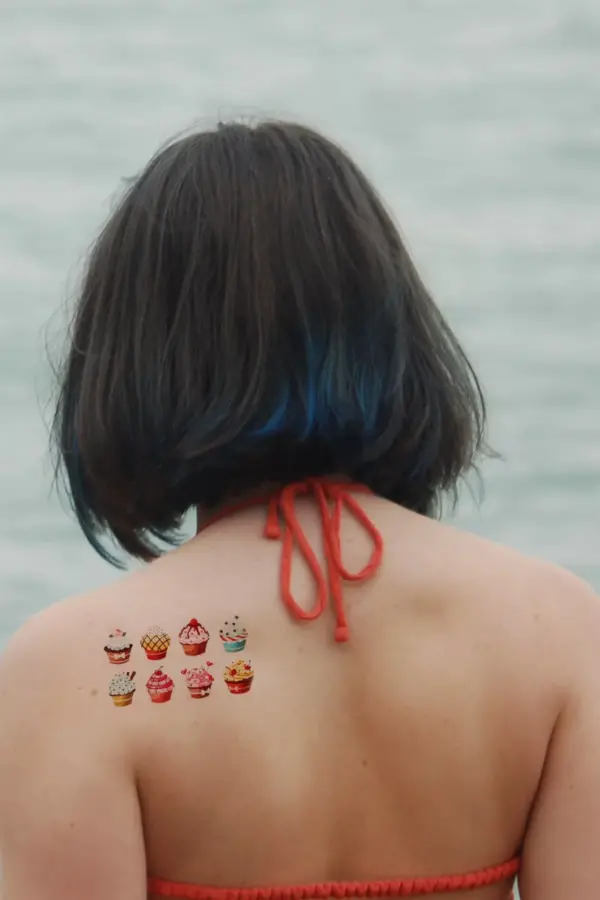 Geçici Cupcake Bilek Dövme Tattoo