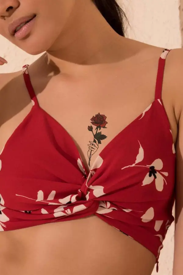 Geçici Gül Mini Dövme Tattoo