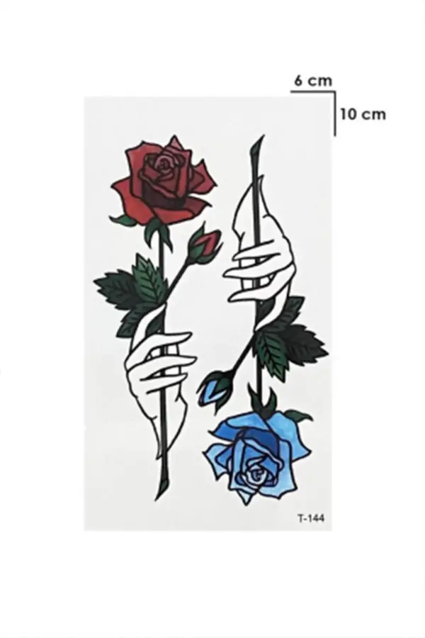 Geçici Gül Mini Dövme Tattoo