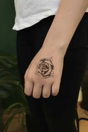 Geçici Gül Mini Dövme Tattoo