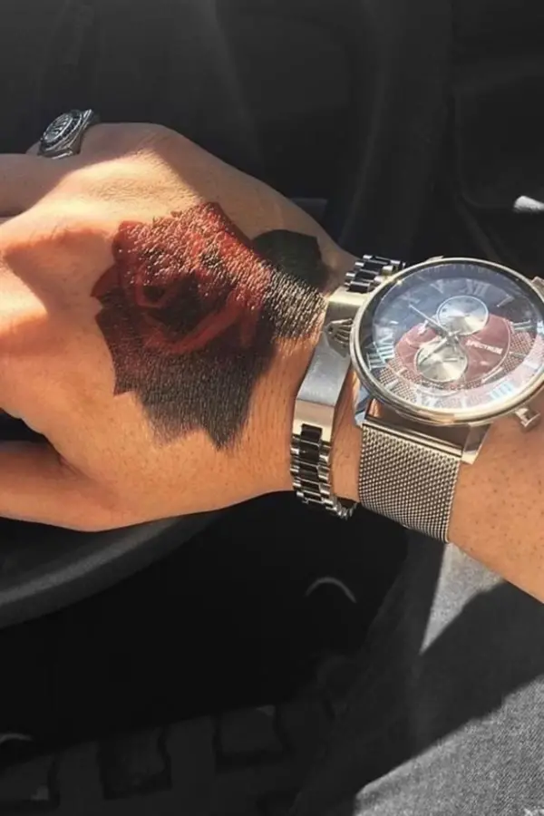 Geçici Gül ve Kelebek Dövme Tattoo