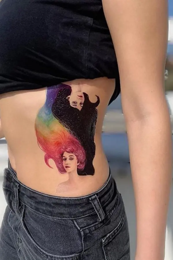 Geçici Kadın Modelli Dövme Tattoo