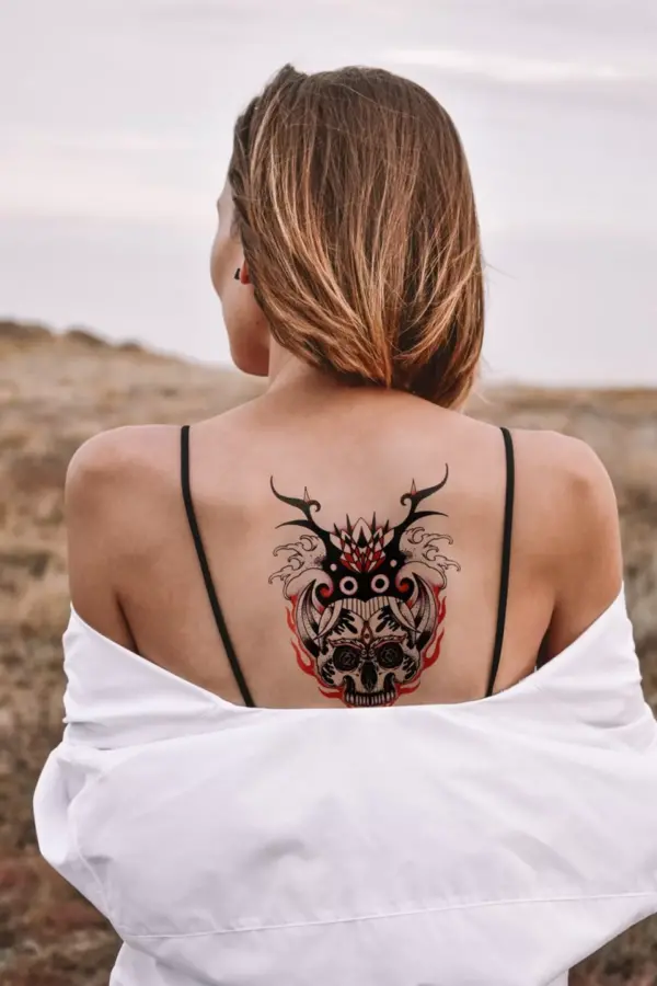 Geçici Kurukafa Dövme Tattoo