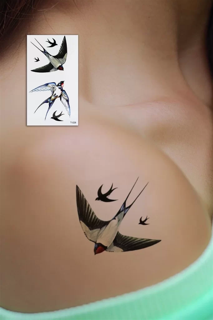 Geçici Kuş Mini Dövme Tattoo