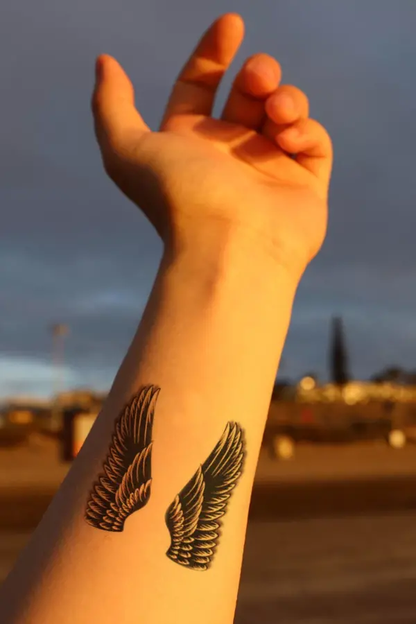 Geçici Melek Kanatlı Mini Dövme Tattoo