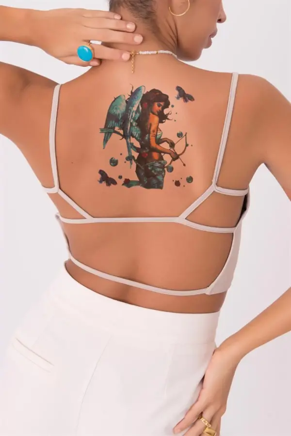 Geçici Melek ve KelebekDövme Tattoo