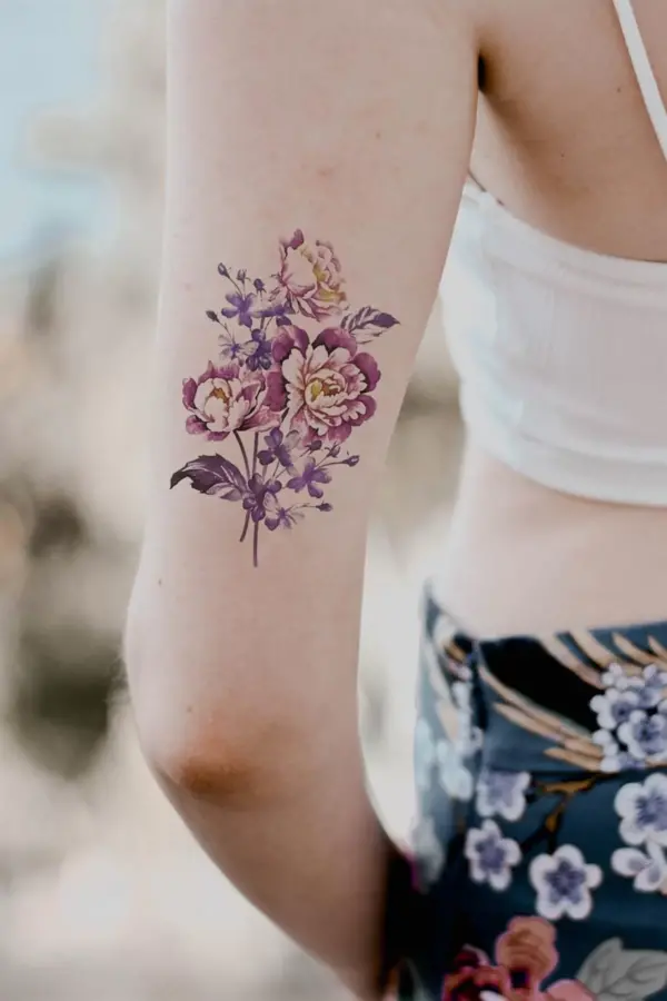 Geçici Mini Çiçek Dövme Tattoo