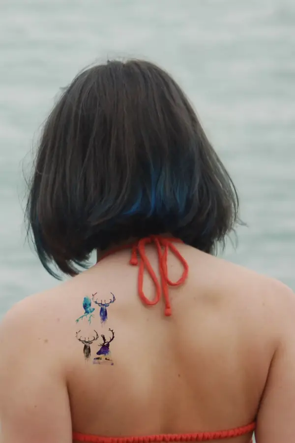 Geçici Mini Geyik Dövme Tattoo