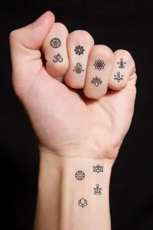 Geçici Mini Parmak Dövme Tattoo