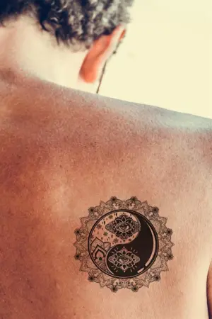 Geçici Mini Ying Yang Dövme Tattoo