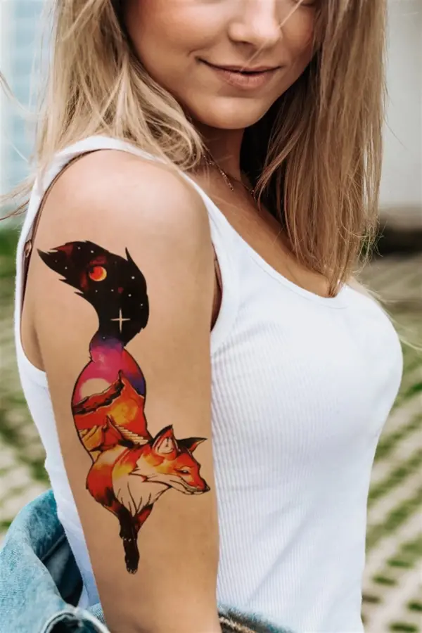 Geçici Tilki Dövme Tattoo