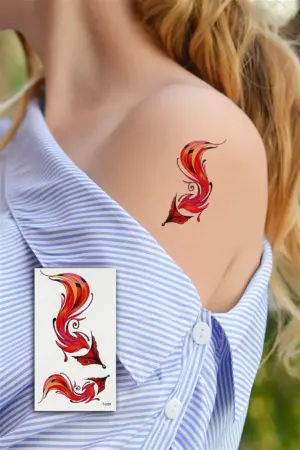 Geçici Tilki Mini Dövme Tattoo