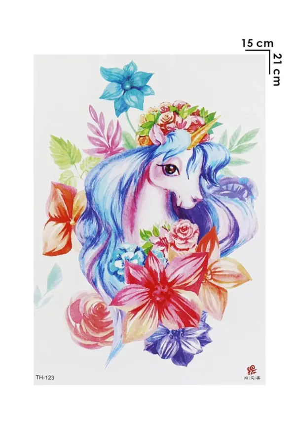 Geçici Unicorn Dövme Tattoo