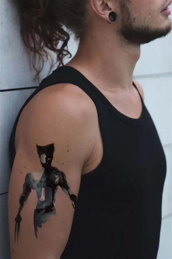 Geçici Wolverine Dövme Tattoo