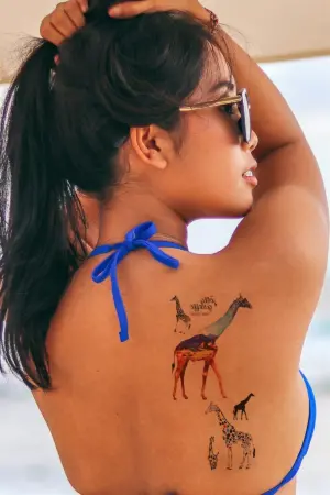 Geçici Zürafa Dövme Tattoo