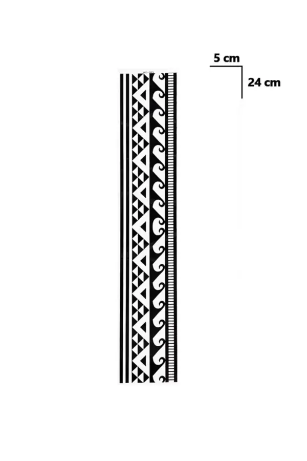 Gerçekçi Geçici Karışık Desenli Kol Bacak Bilek Şerit Dövme Tattoo