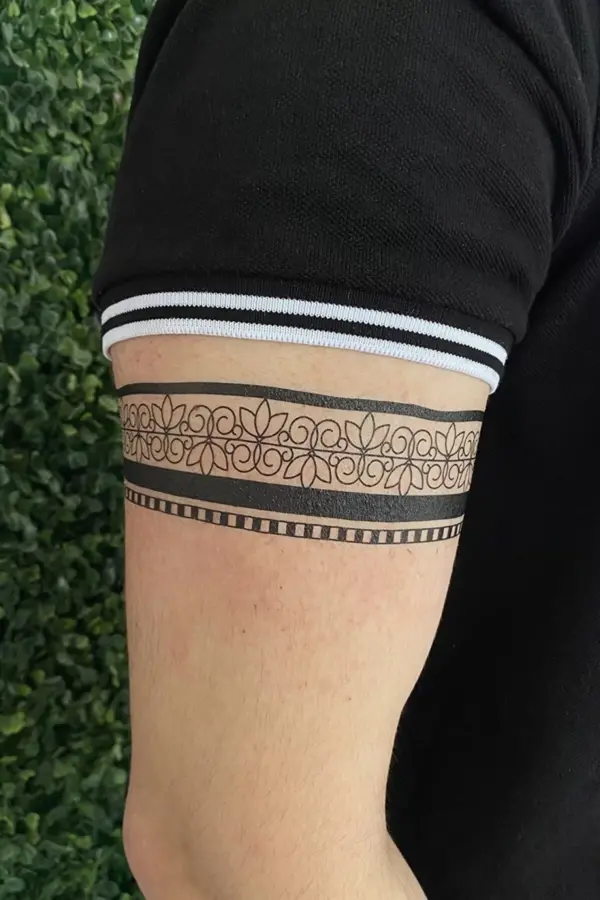 Gerçekçi Geçici Karışık Desenli Kol ve Bacak Şerit Dövme Tattoo