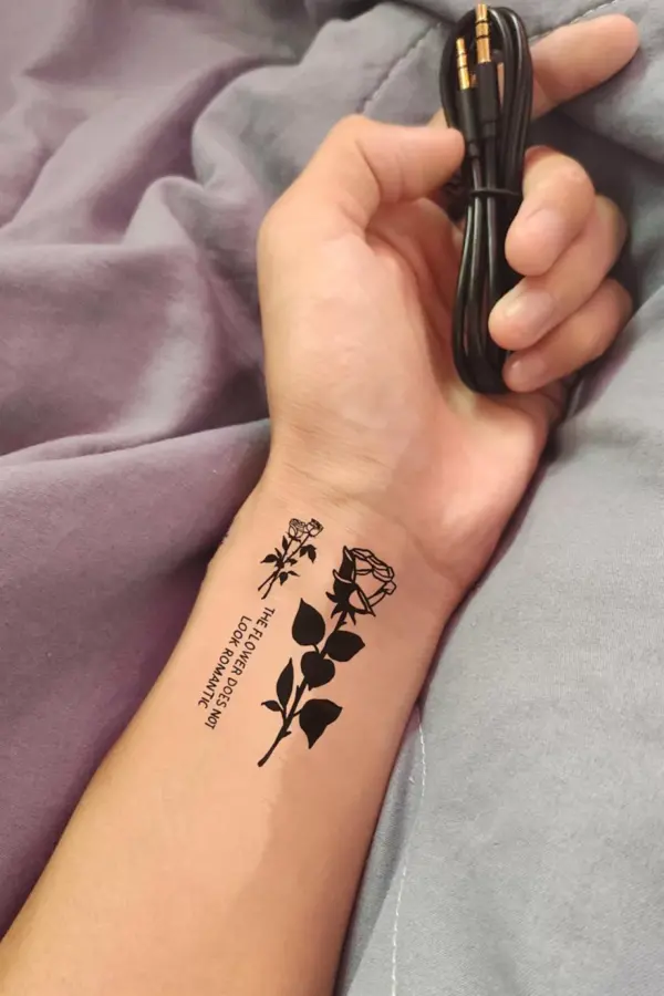 Gül Geçici Dövme Tattoo