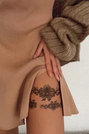 Kurdele Motifli Geçici Dövme Tattoo