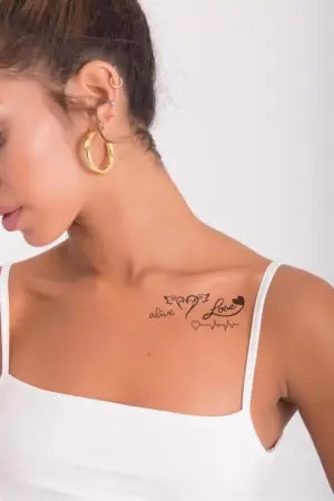 Yazılı Geçici Dövme Tattoo