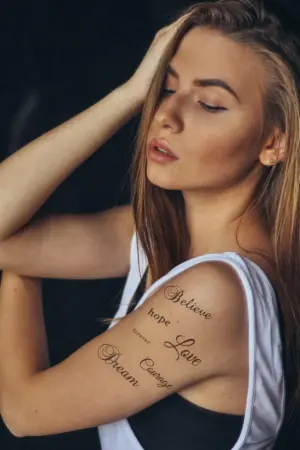 Yazılı Geçici Dövme Tattoo